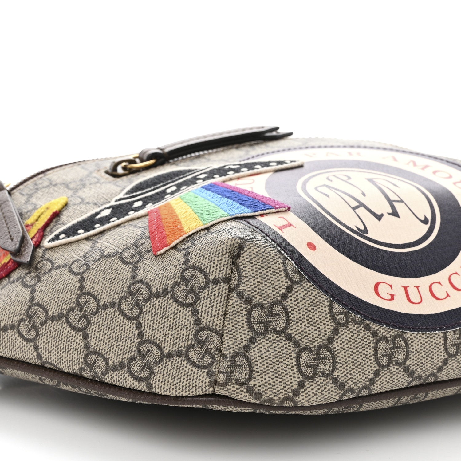 Gucci GG Supreme Monogram Courrier Belt Bag Beige New Acero 9 of 10