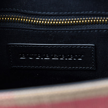 Burberry Canvas Mega Check Large Baildon Messenger Bag Black 6 of 10
