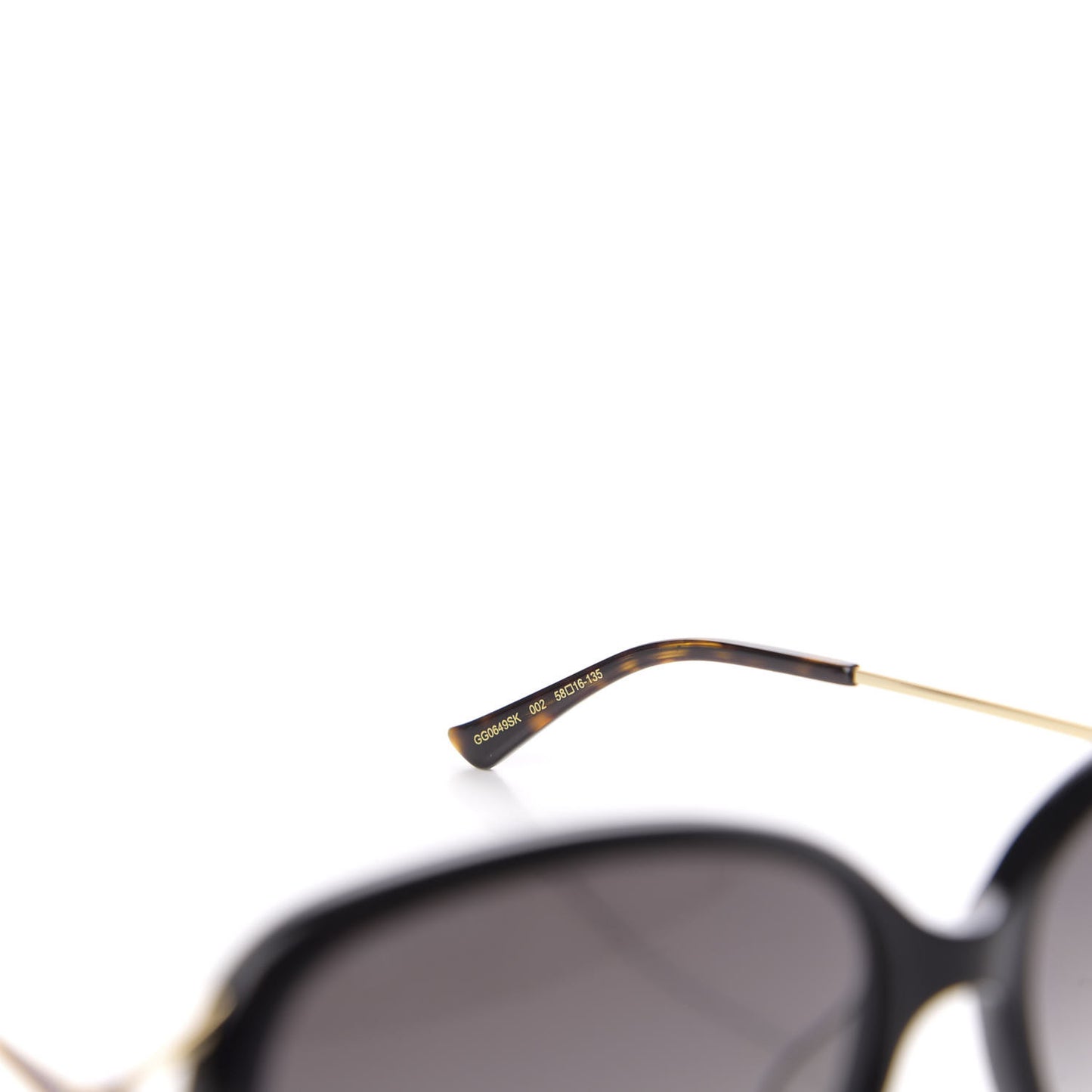 Acetate Metal Oversized Sunglasses GG0649SK Black