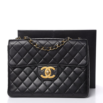 Chanel Lambskin Quilted Jumbo Single Flap Black 21 of 21