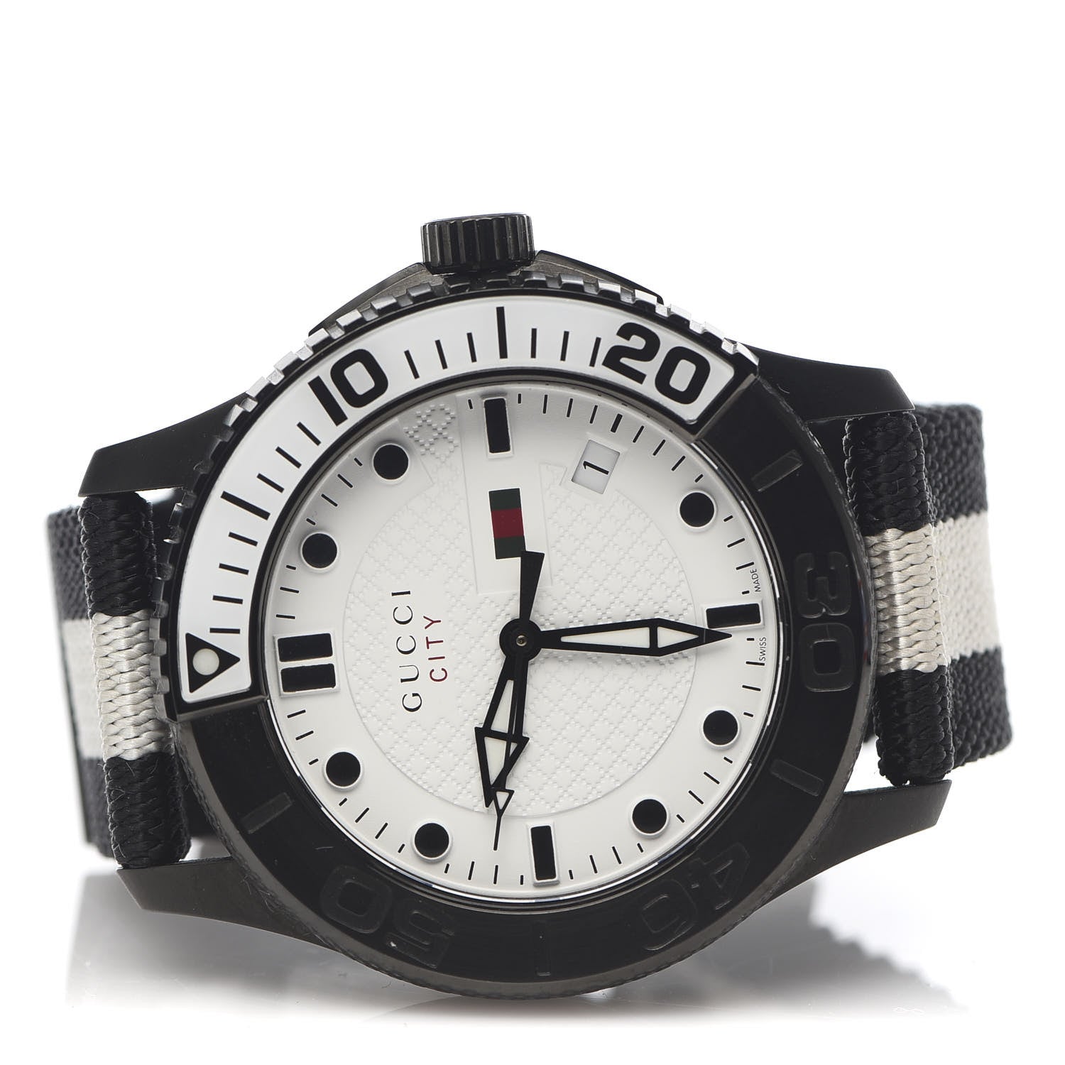 Gucci Stainless Steel Nylon 44mm Sport Quartz Watch Black 3 of 6