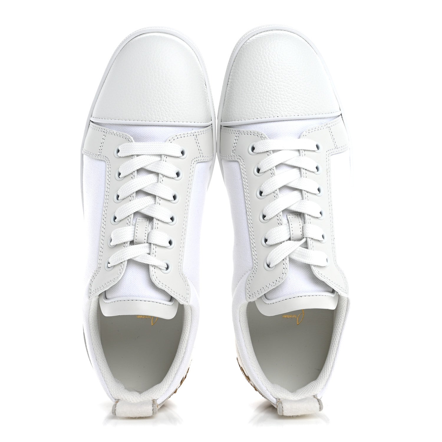 Christian Louboutin Calfskin Mens Fun Junior Low Top Sneaker 42.5 White 2 of 10