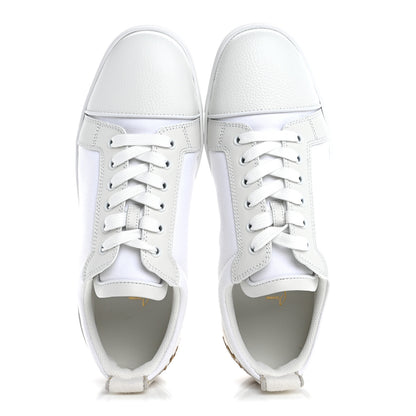 Christian Louboutin Calfskin Mens Fun Junior Low Top Sneaker 42.5 White 2 of 10