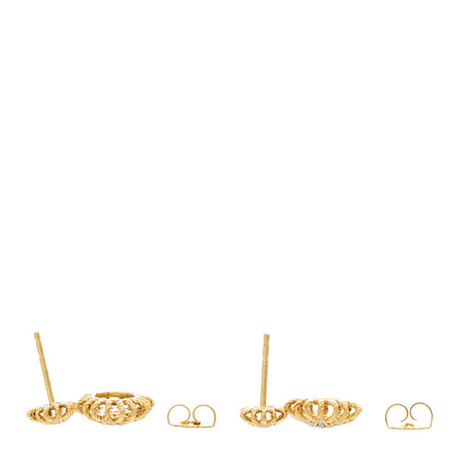David Yurman 18K Yellow Gold Diamond Starburst Drop Earrings 3 of 4