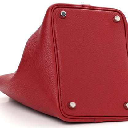Hermes Taurillon Clemence Picotin Lock 18 PM Rouge Grenat 9 of 11