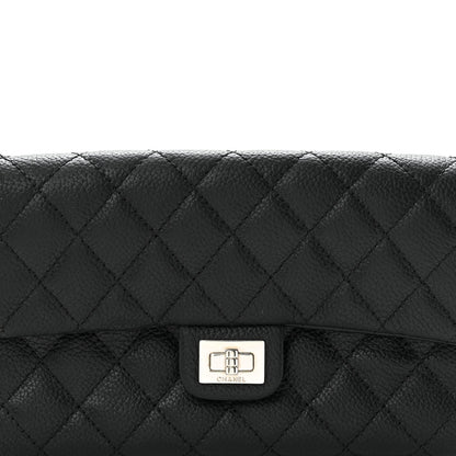 Chanel Grained Calfskin Quilted 2.55 Reissue Flap Belt Bag Clutch Black 8 of 13