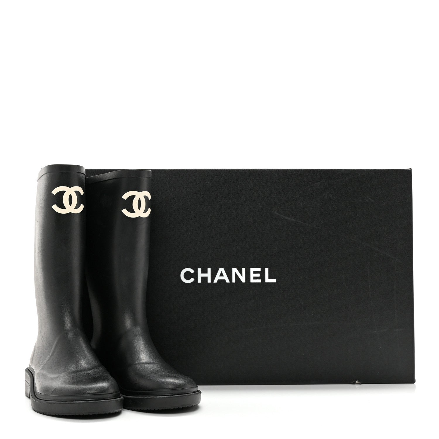 Chanel Caoutchouk CC High Boots 37 Black 17 of 17
