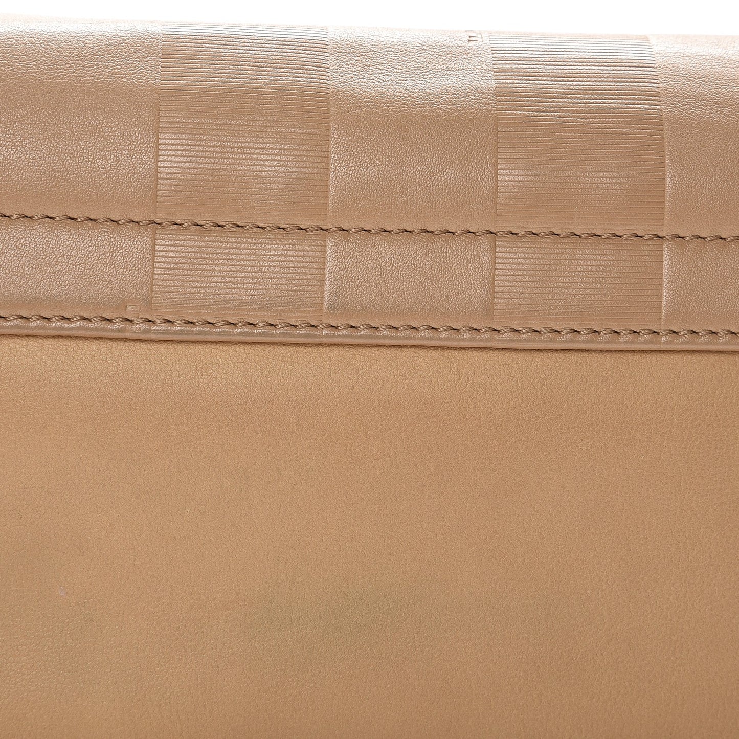 Calfskin Paris Pequin Small Shoulder Bag Beige