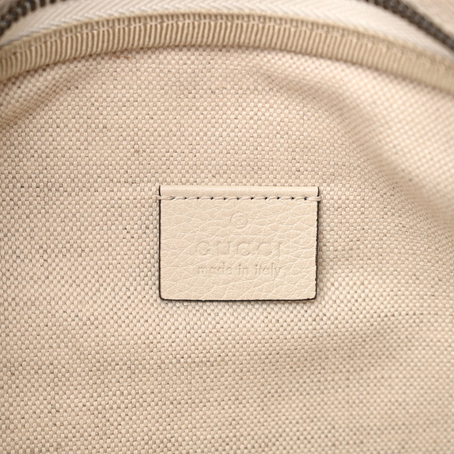 Grained Calfskin Logo Belt Bag White