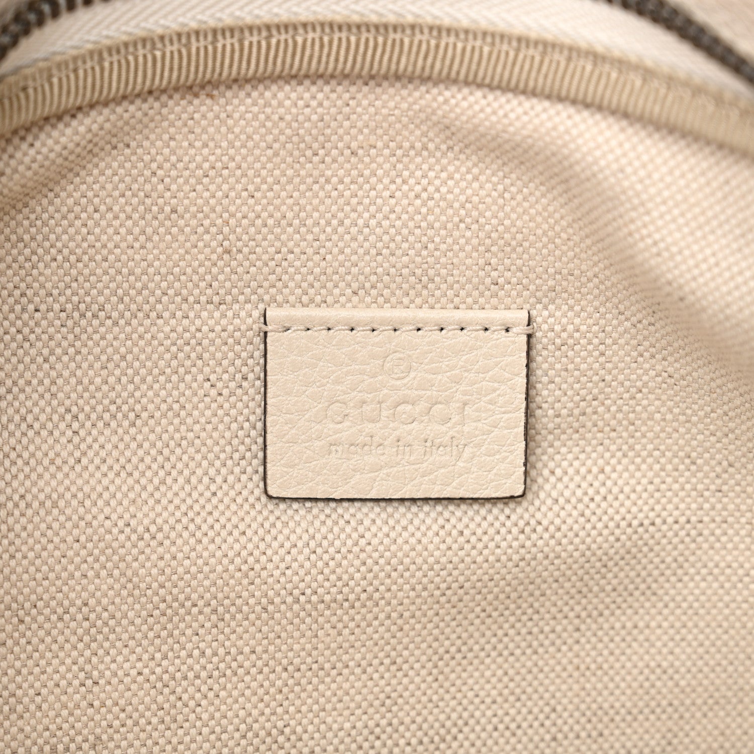 Gucci Grained Calfskin Logo Belt Bag White 6 of 11