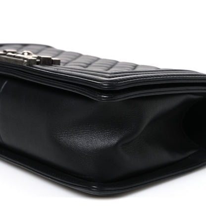 Chanel Lambskin Quilted Medium Boy Flap Black 9 of 9