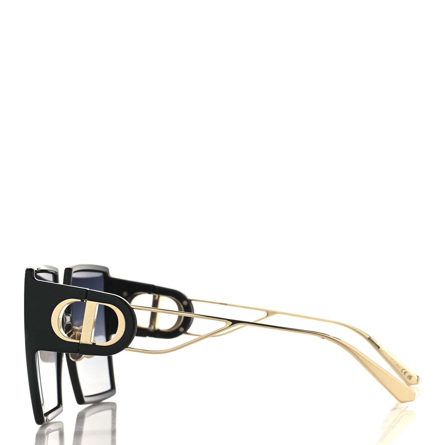 Acetate Square 30 Montaigne Sunglasses Black