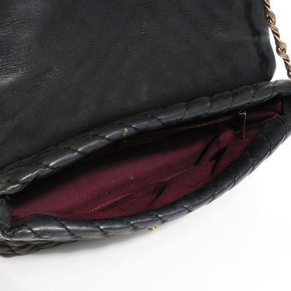Chanel Iridescent Calfskin Surpique Chevron Large Flap Black 5 of 8
