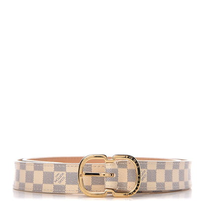 Louis Vuitton Damier Azur 25mm Belt 80 32 1 of 8