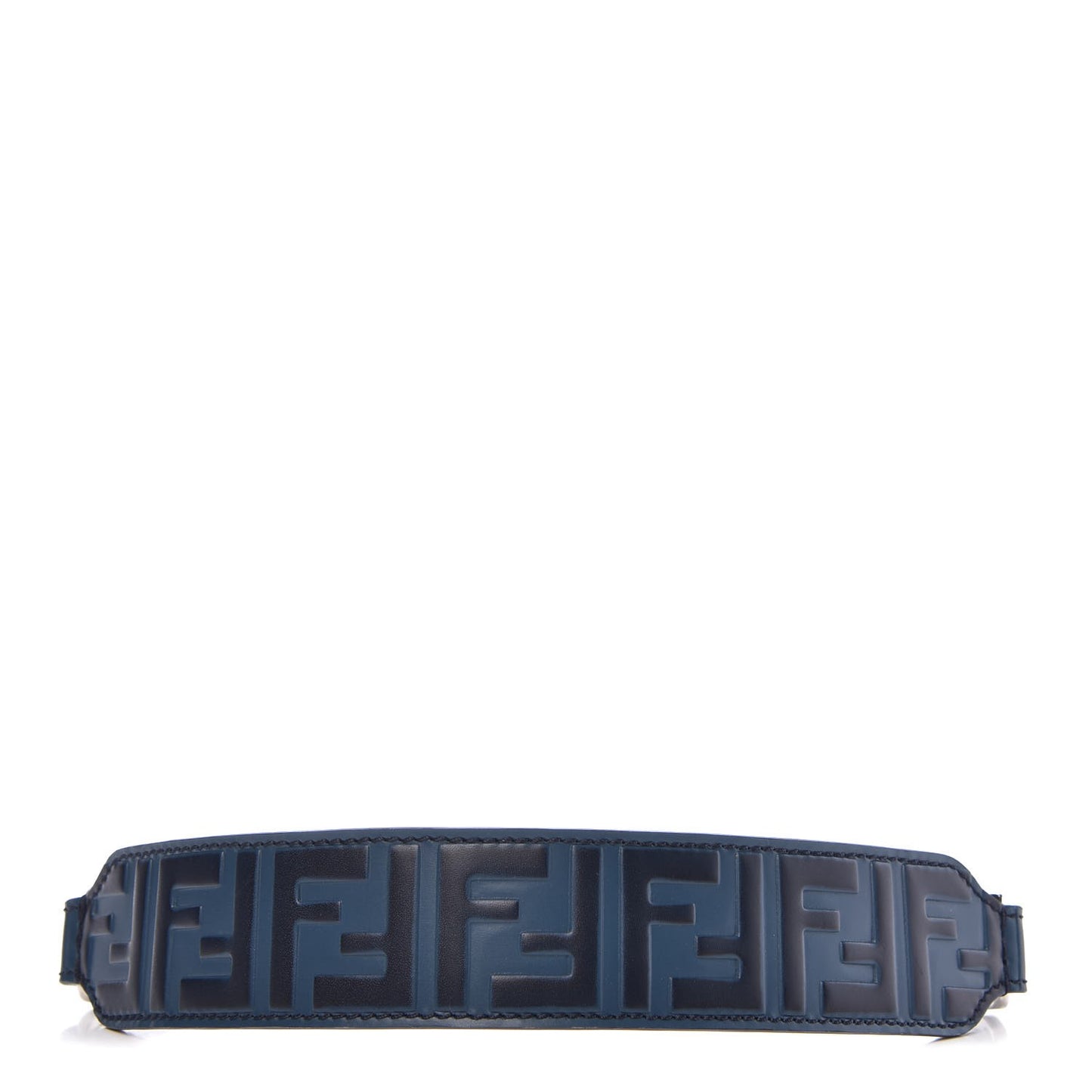 Calfskin FF Embossed Mini Strap You Blue