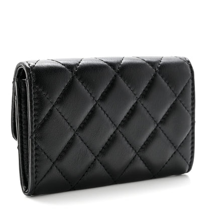 Chanel Lambskin Quilted Flap Card Holder Black 3 of 9