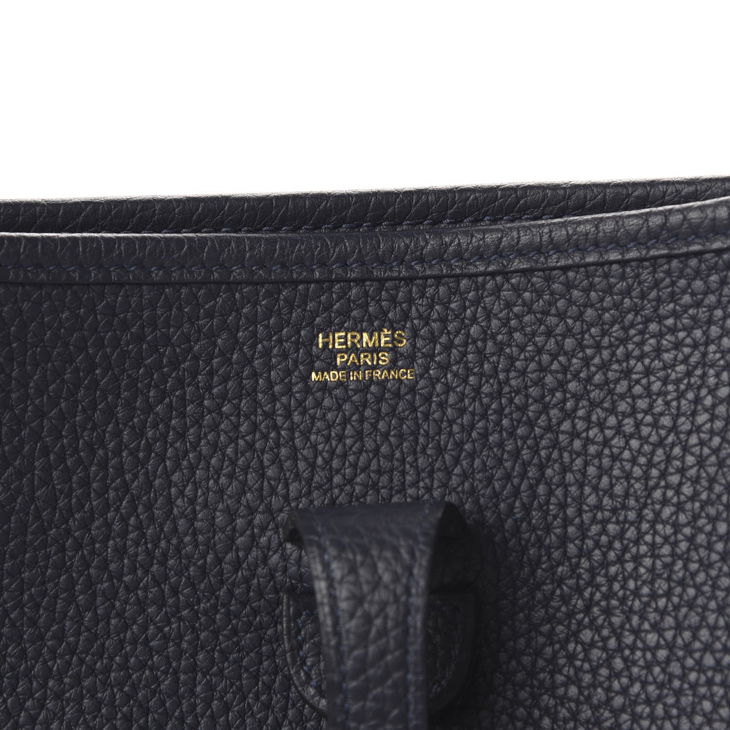 Hermes Taurillon Clemence Evelyne III PM Bleu Nuit 8 of 10