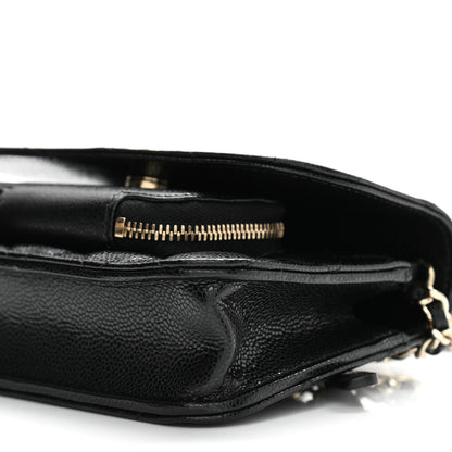 Chanel Caviar Quilted Business Affinity Clutch With Chain Black 11 of 12