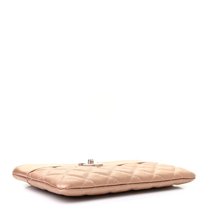 Chanel Metallic Caviar Quilted Vintage Mademoiselle Cosmetic Case Pink 4 of 7