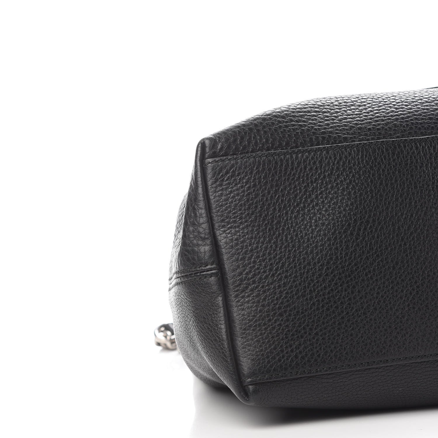 Gucci Pebbled Calfskin Studded Medium Soho Chain Shoulder Bag Black 8 of 10