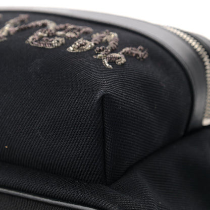 Saint Laurent Canvas Signature Heaven Embroidered Mini City Backpack Black 11 of 11