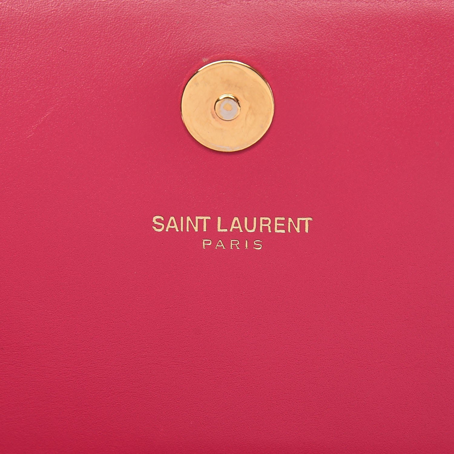 Saint Laurent Calfskin Classic Monogram Clutch Bubblegum 6 of 8