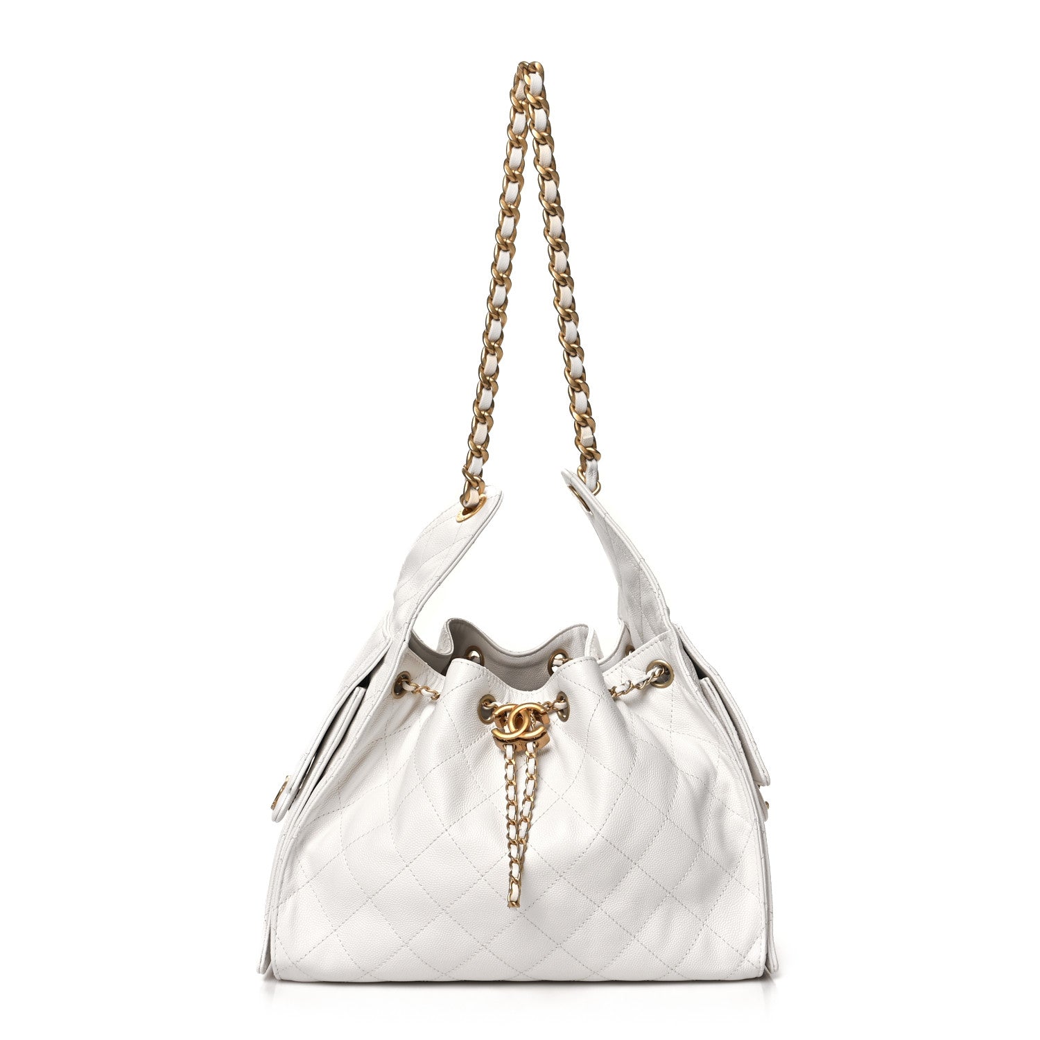 Chanel Caviar Quilted Small Chanel 25 Handbag White 1 of 10