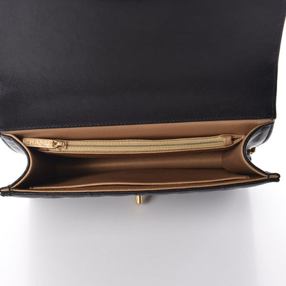 Chanel Lambskin Quilted Small Chic Pearls Flap Black 5 of 12