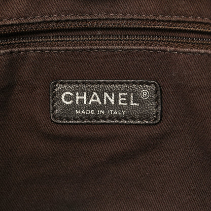 Chanel Mixed Fibers Calfskin Small Deauville Tote Beige Brown 6 of 15