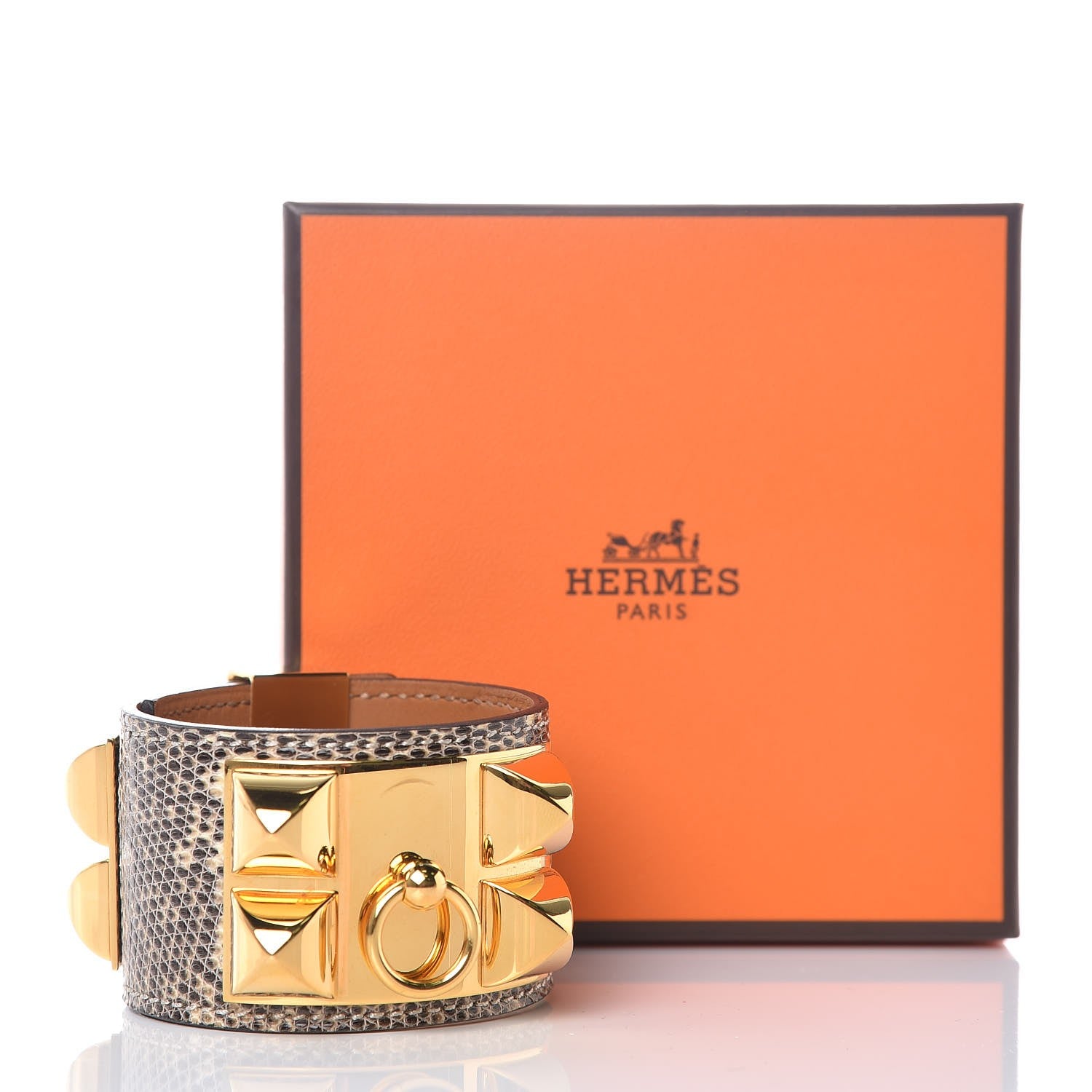 Hermes Lizard Collier De Chien CDC Bracelet S Ombre 8 of 8