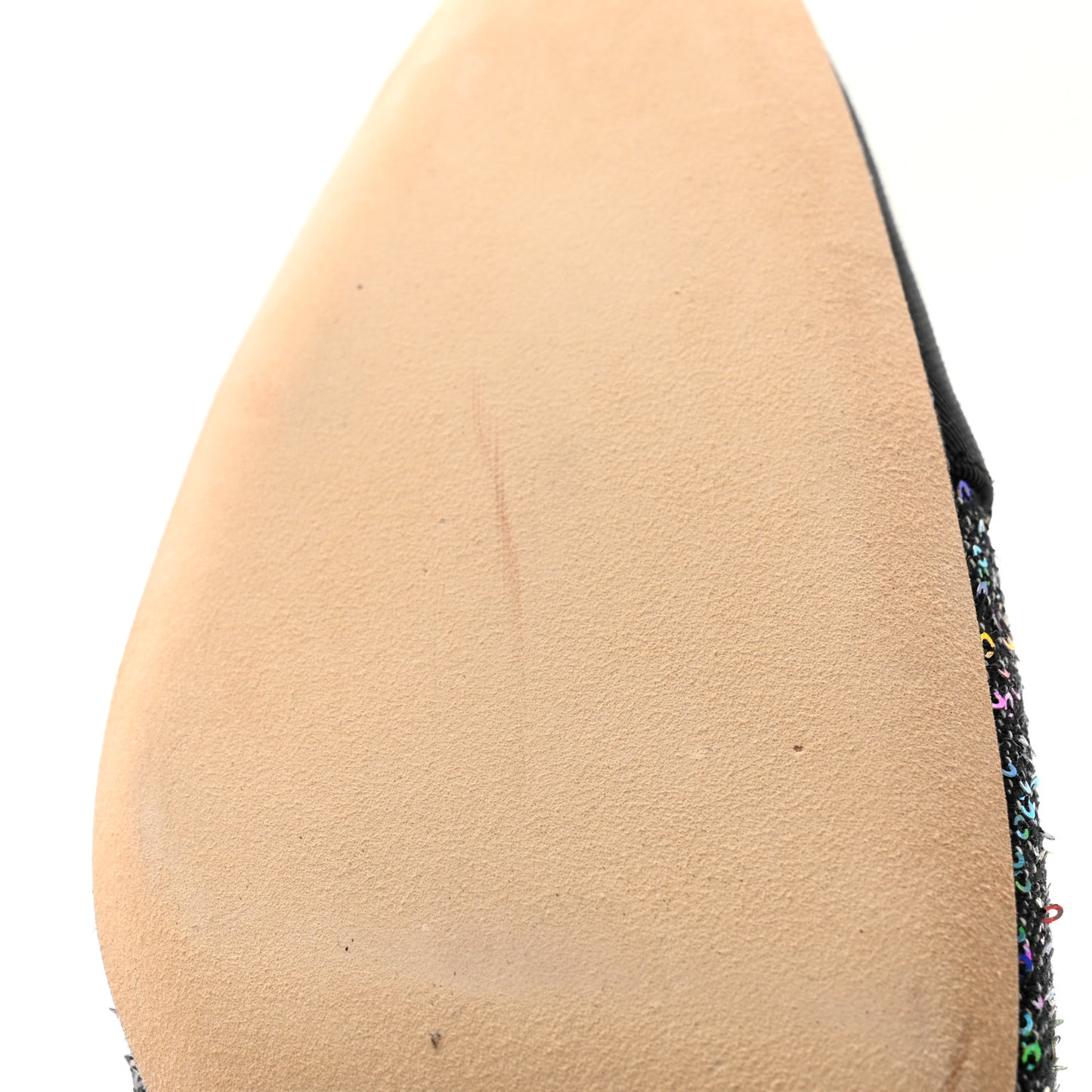 Glitter Grosgrain Cap Toe CC Slingback Pumps 38 Black Multicolor
