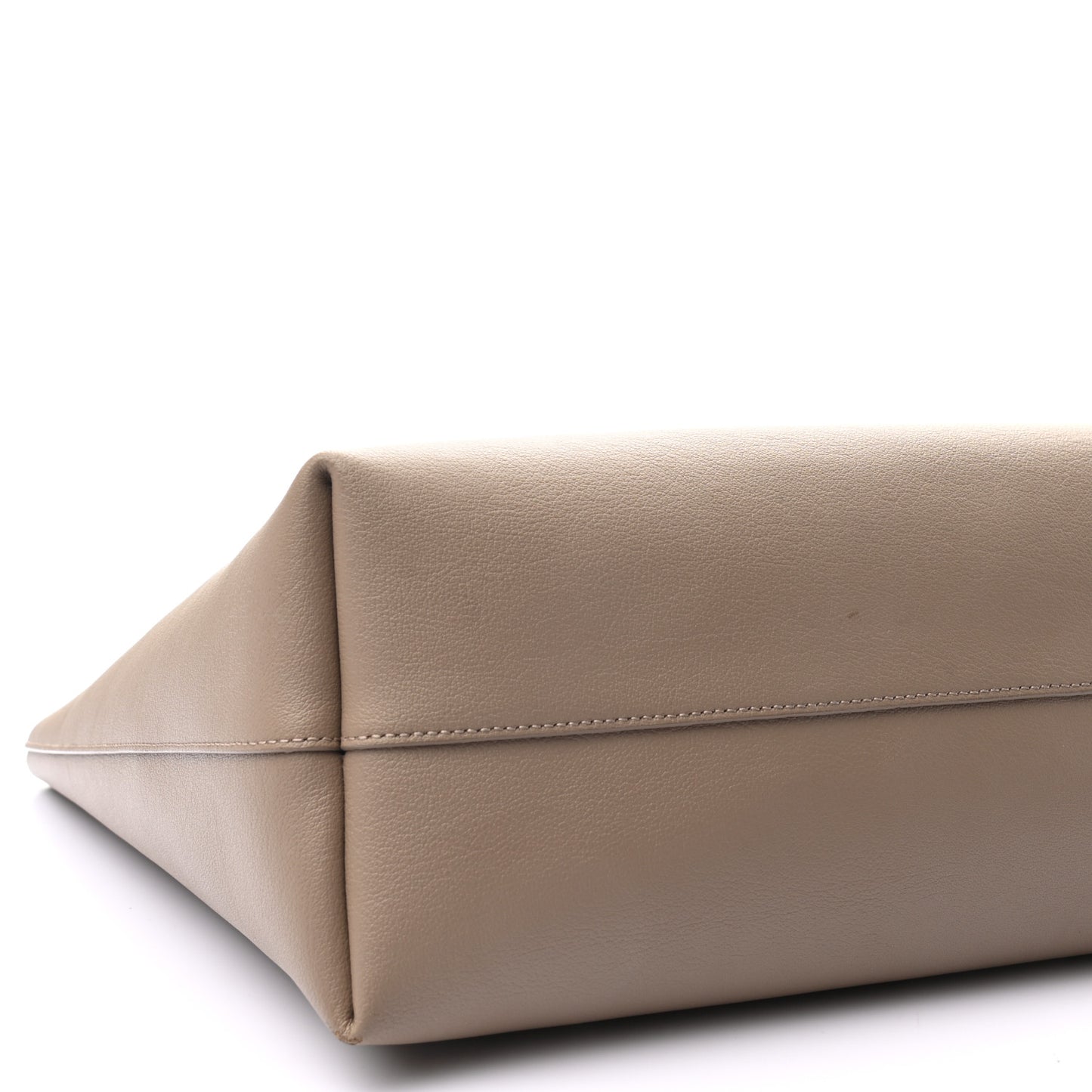 Calfskin Large Shopping Tote Dark Beige