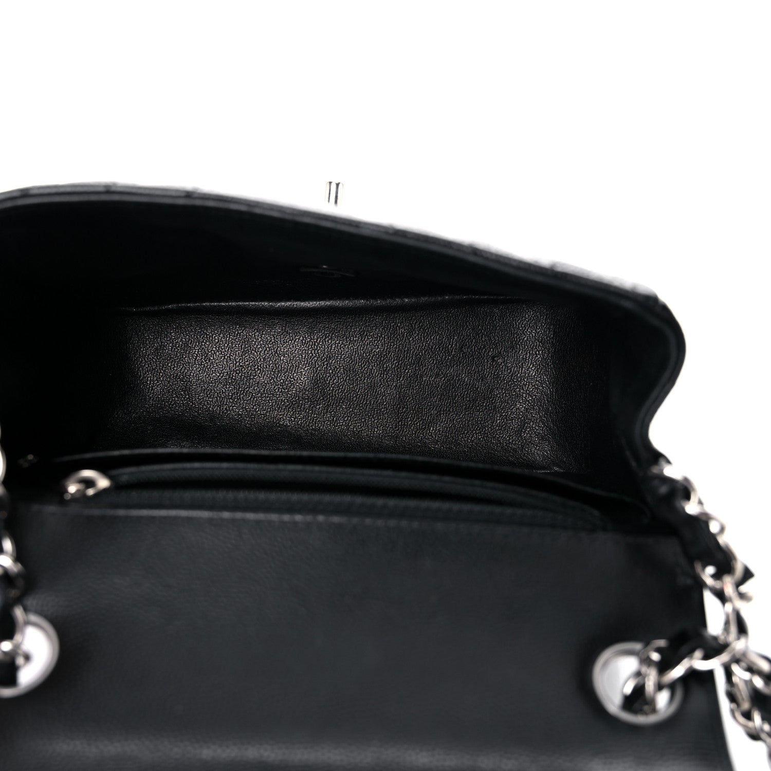 Chanel Caviar Chevron Quilted Mini Square Flap Black 5 of 14