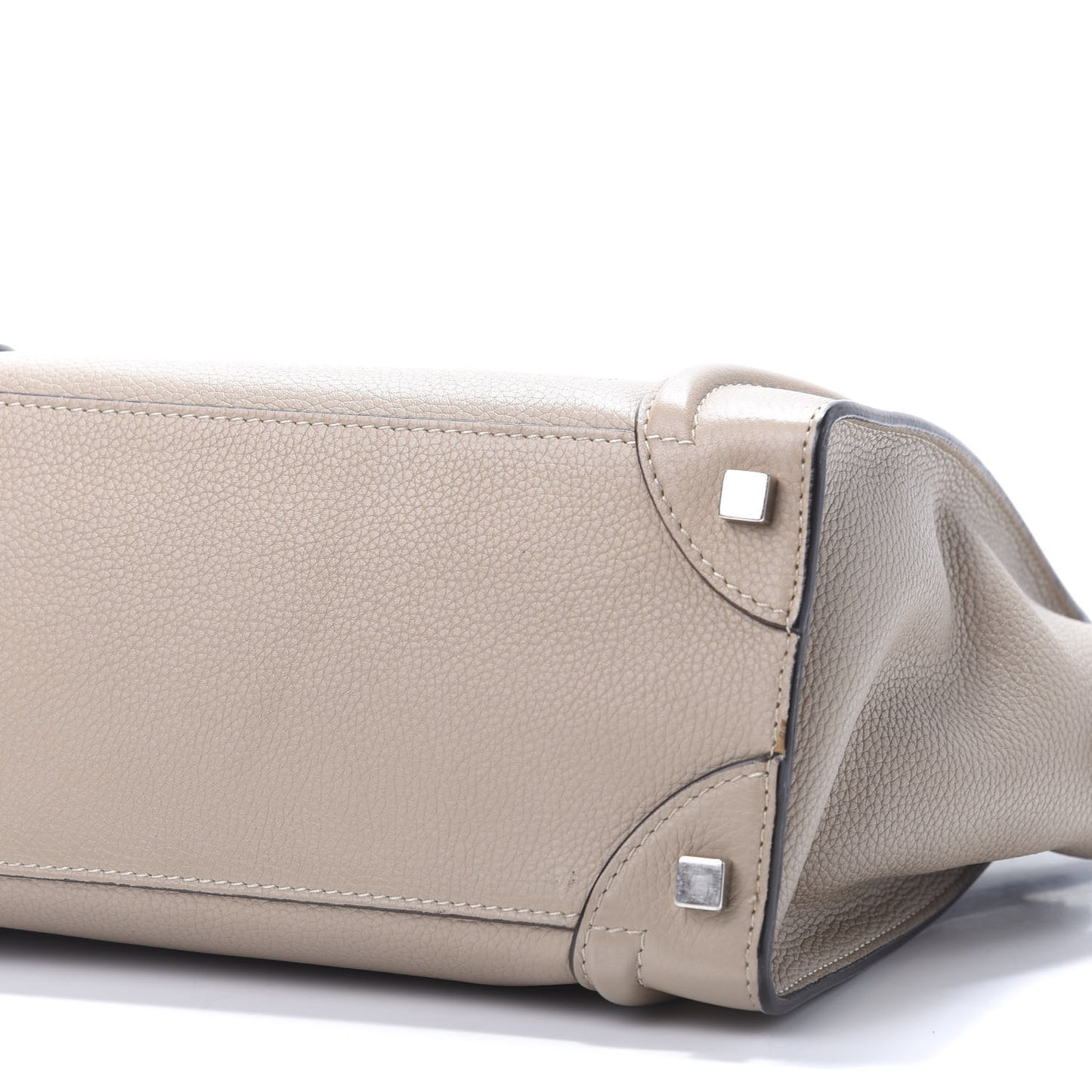 Drummed Calfskin Micro Luggage Dune