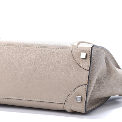 Celine Drummed Calfskin Micro Luggage Dune 7 of 9