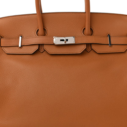 Hermes Taurillon Novillo Sea Surf and Fun Birkin 35 Toffee 8 of 15