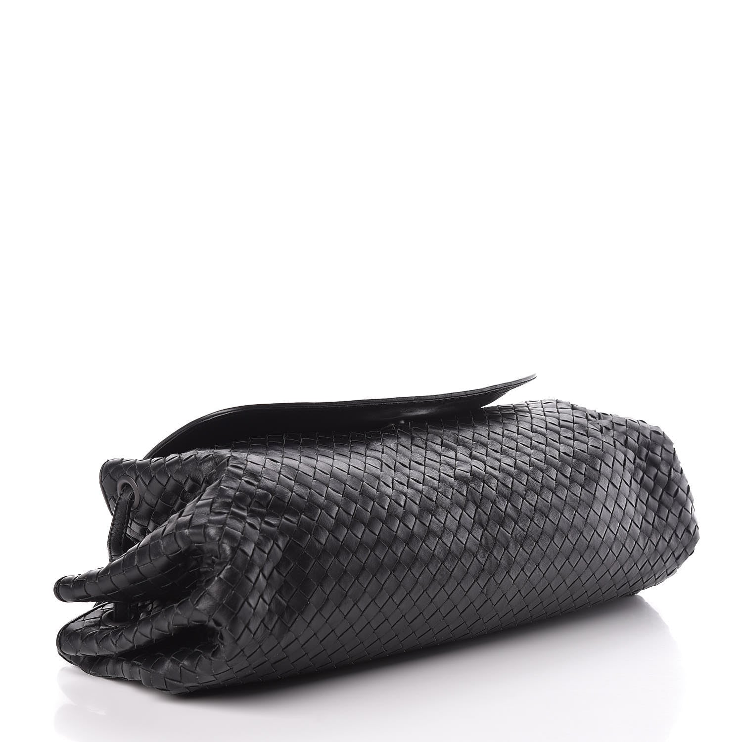 Bottega Veneta Nappa Intrecciato Shoulder Bag Black 4 of 9