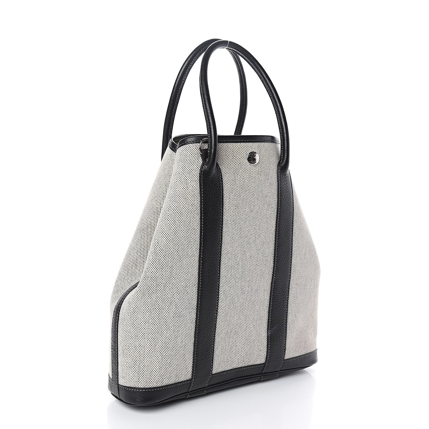 Hermes Buffle Skipper Toile Garden Party Vertical Tote Black 2 of 8