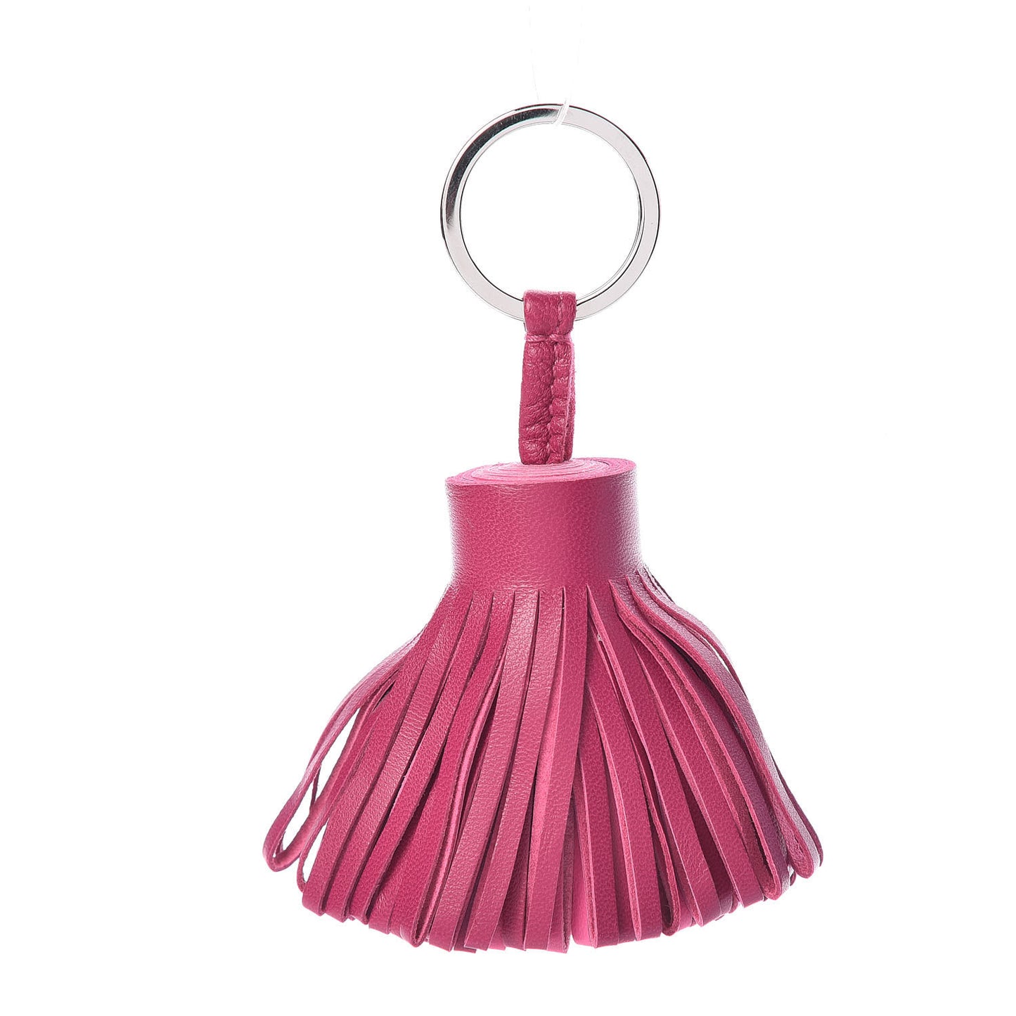 Lambskin Bi-Color Carmen Tassel Key Holder Tosca Rose Tyrien