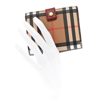 Burberry Canvas Vintage Check Coin Purse Wallet Red 2 of 9