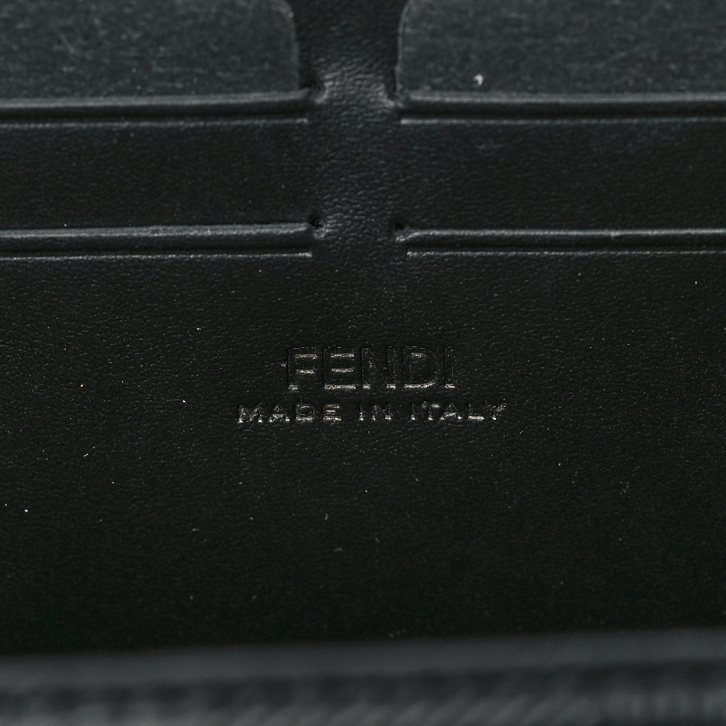 Vitello King FF Lines Embossed Baguette Soft Trunk Black