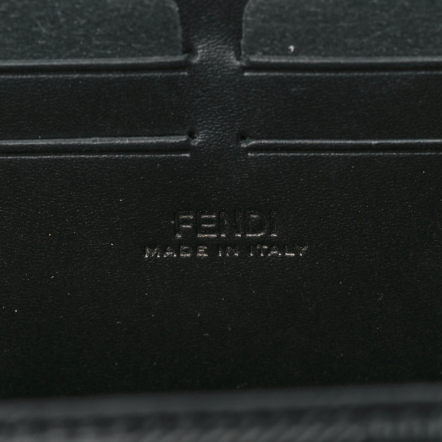 Fendi Vitello King FF Lines Embossed Baguette Soft Trunk Black 5 of 6