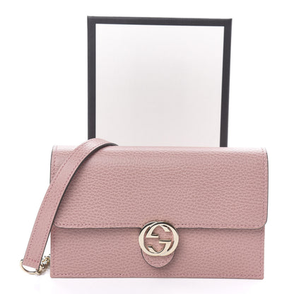 Gucci Dollar Calfskin Interlocking G Chain Wallet Soft Pink 11 of 11