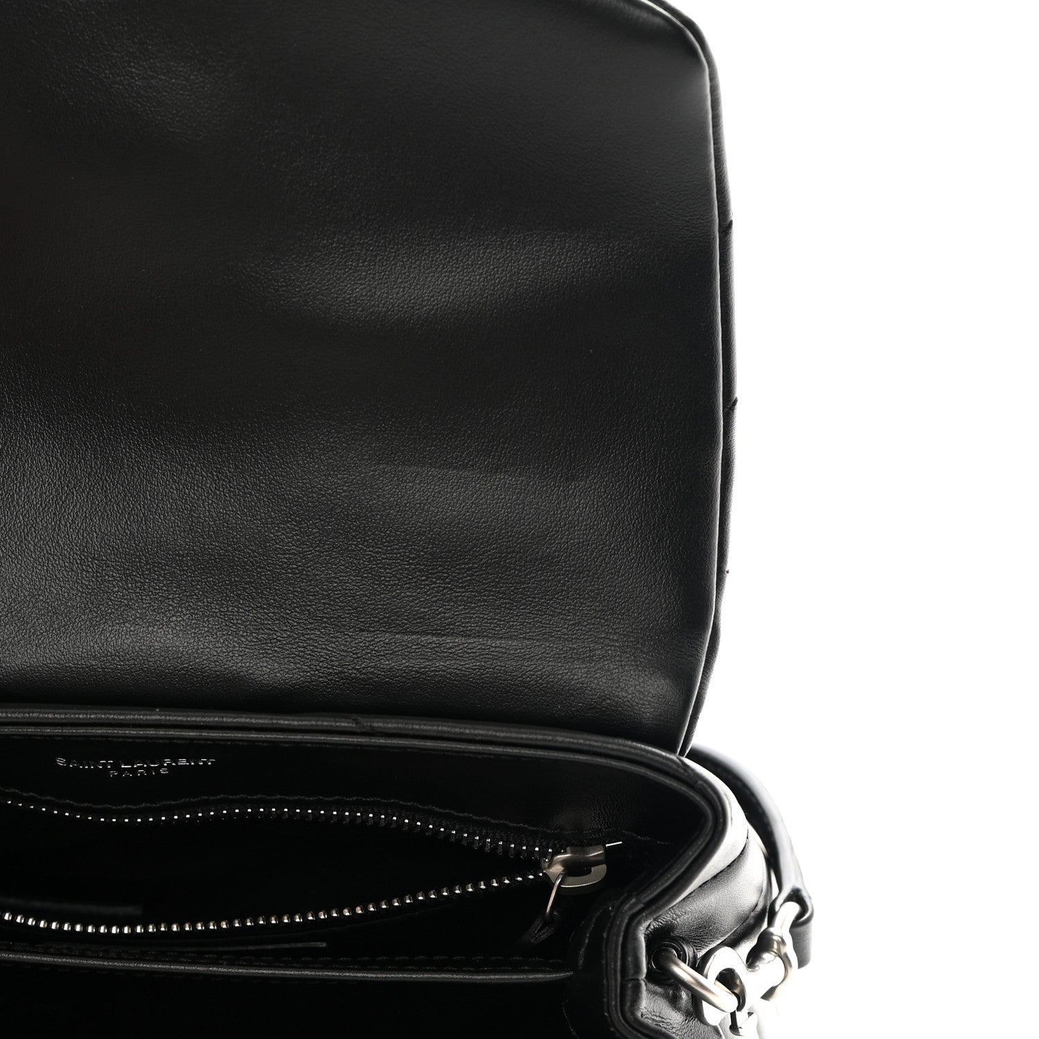 Saint Laurent Calfskin Y Quilted Monogram Toy Loulou Crossbody Bag Black 11 of 13