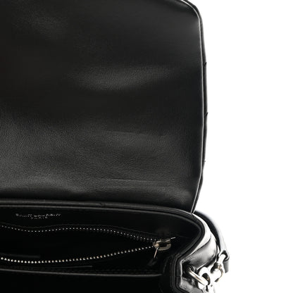 Saint Laurent Calfskin Y Quilted Monogram Toy Loulou Crossbody Bag Black 11 of 13