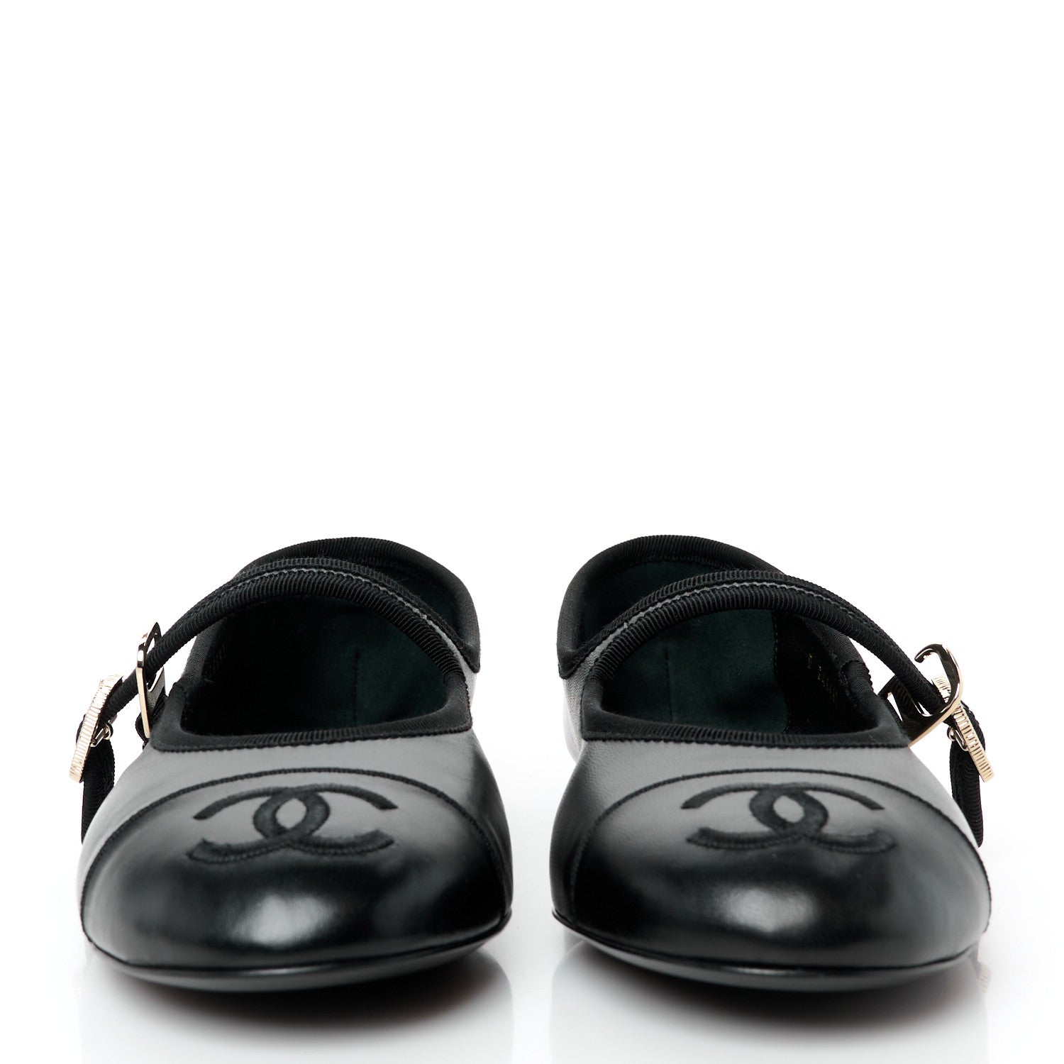 Chanel Lambskin Mary Jane Flats 39 Black 2 of 9
