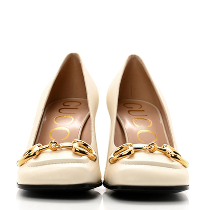 Gucci Malaga Kid Horsebit 75mm Pumps 36 Mystic White 3 of 11