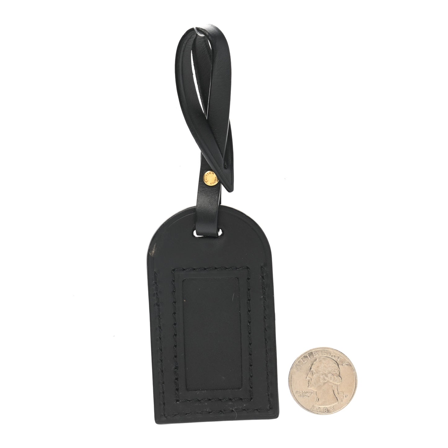 Calfskin Luggage Tag Black
