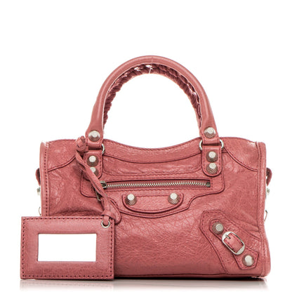Balenciaga Agneau Giant 12 Silver Hardware Mini City Rose Bombon Raspberry 1 of 8