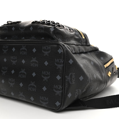 MCM Visetos Studded Medium Stark M Backpack Black 9 of 9